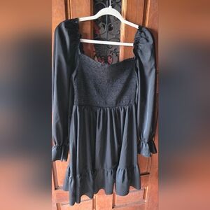 Black Mini Longsleeve Dress XL